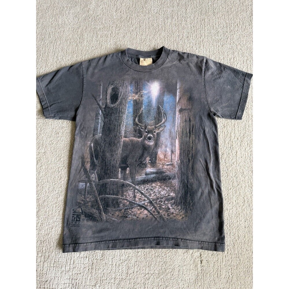 Vintage  ~ The Mountain ~ Full Print 90s Deer Shirt Size Medium
